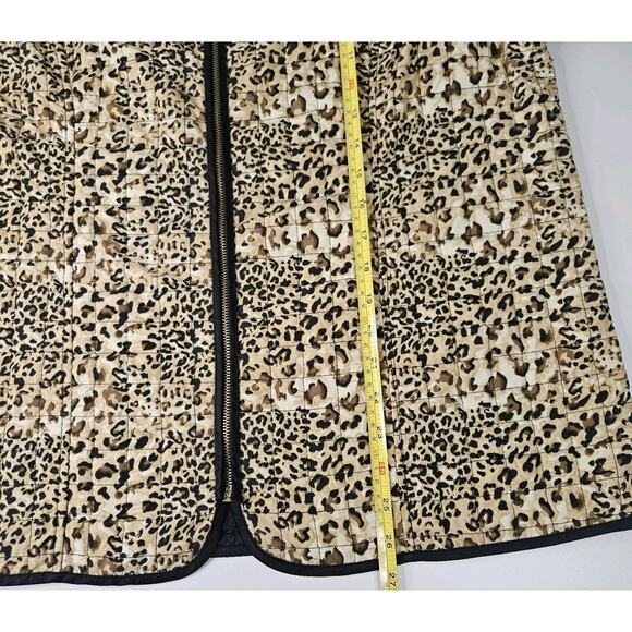 Reversible Jacket Leopard Print & Black Quilted Jacket Women’s Medium - Picture 4 of 8